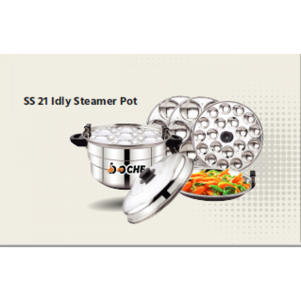 Boche Stainless Steel 21 Idly Steamer Pot