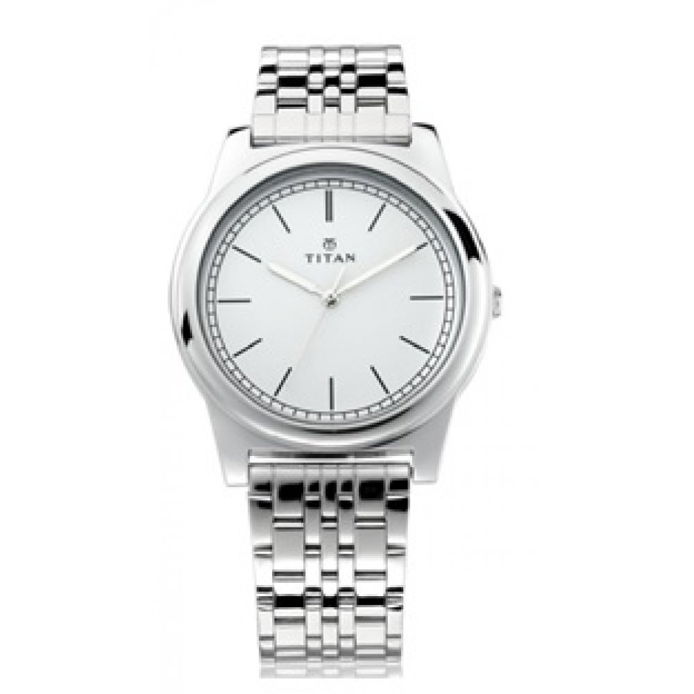 Titan Gents Classique Watch with Metal Case and Silver Metal Strap - 99001SM01