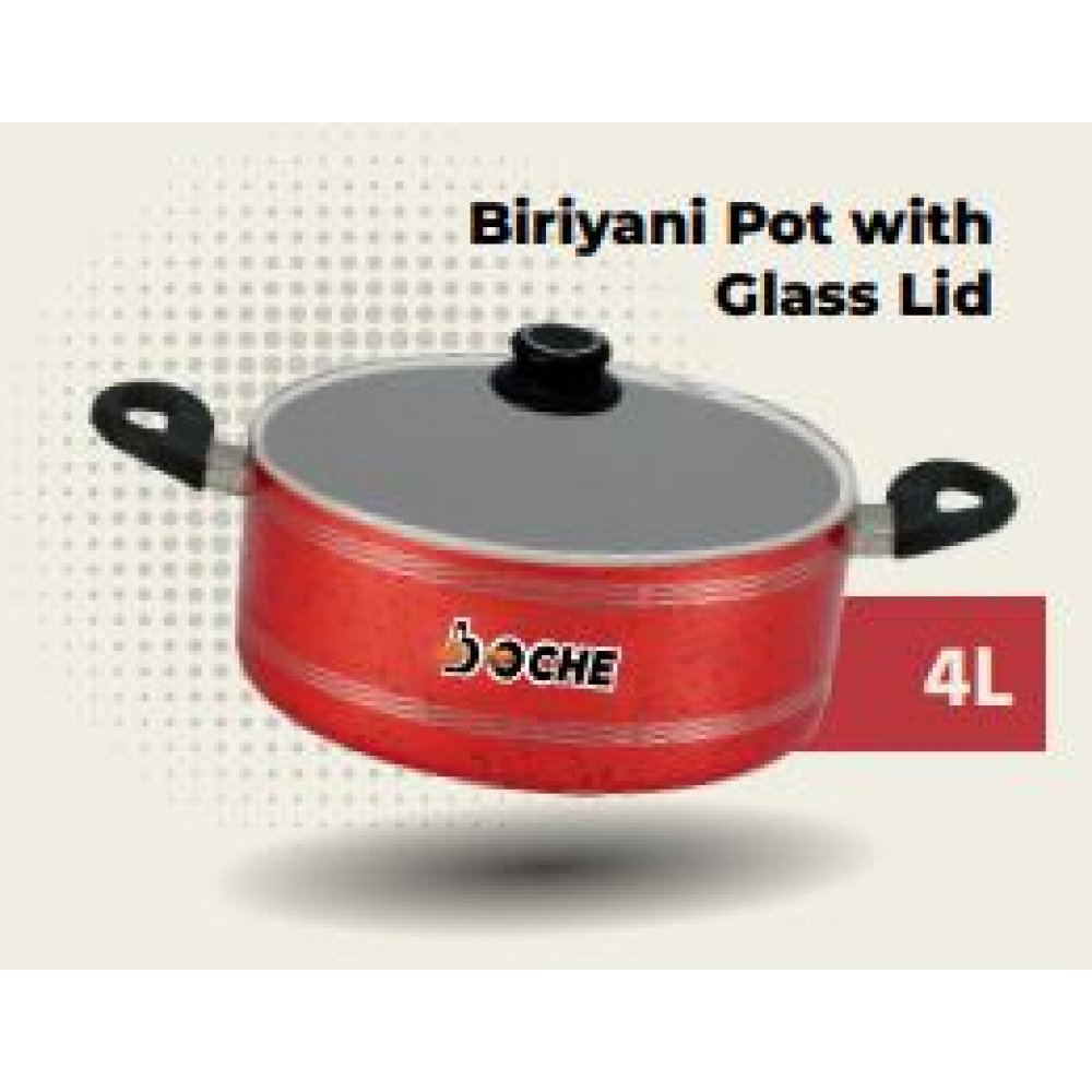 Boche Biryani Pot 4 Ltr with Glass Lid