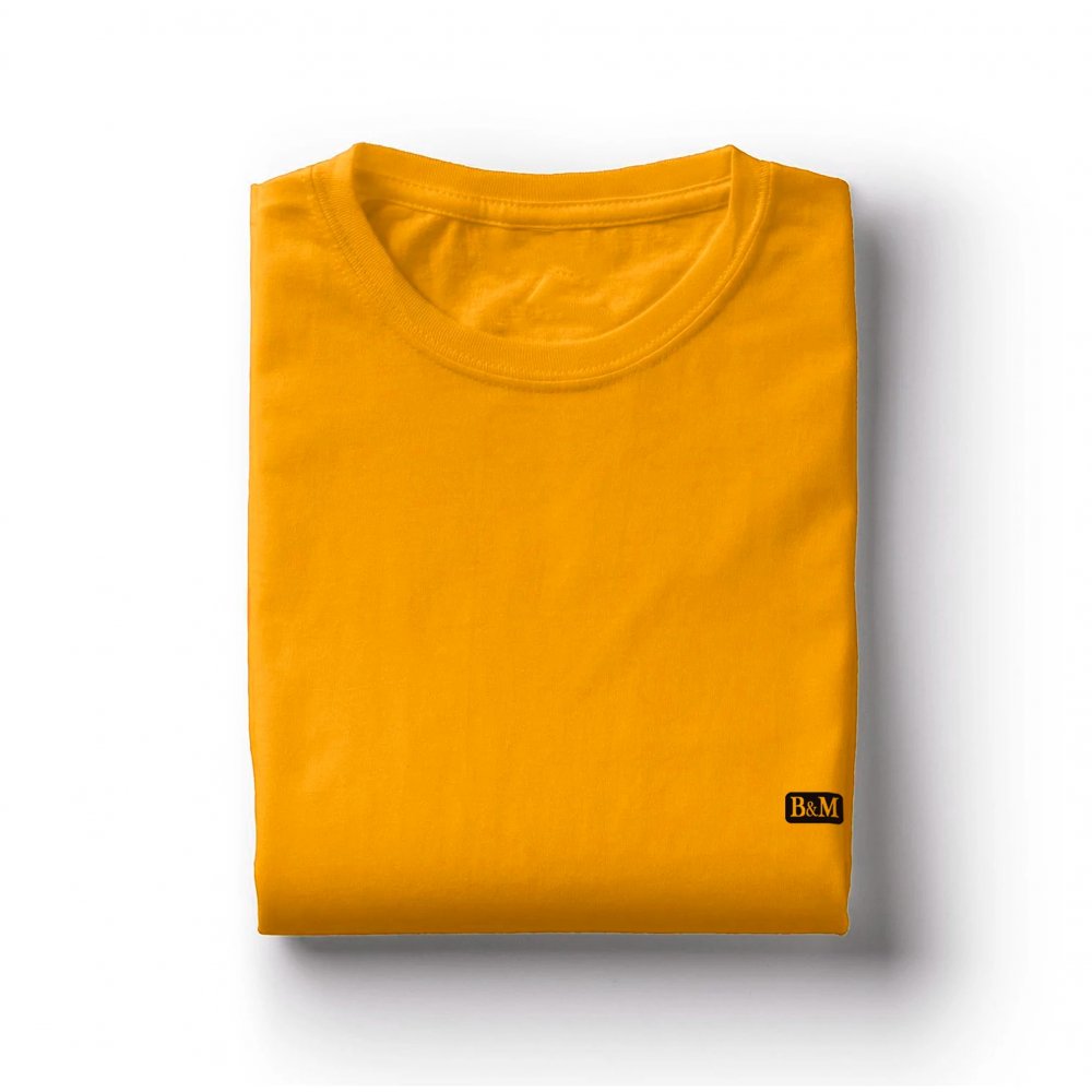 B & M Round T-Shirt  1 pcs (Mustard Yellow)